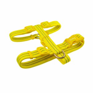 20mm Middle Reflective Dog Harness Yellow