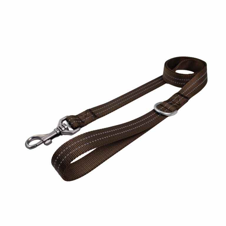 20mm Middle Reflective Dog Leash Brown