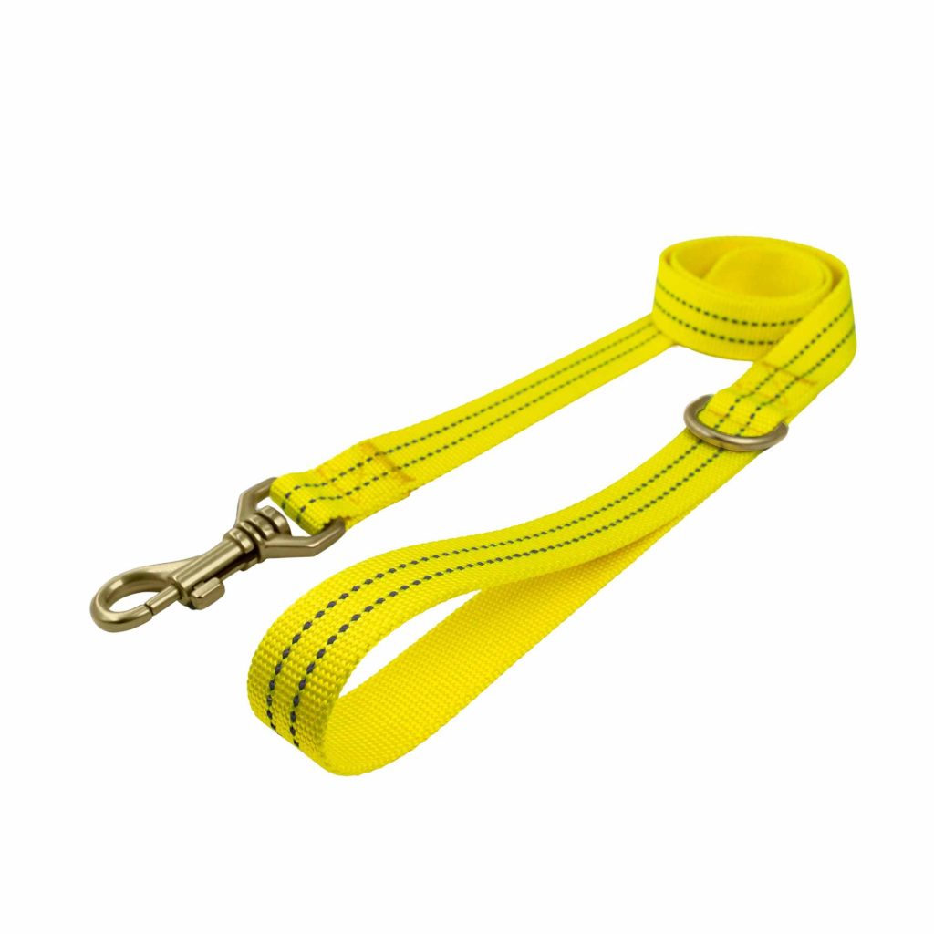 20mm Middle Reflective Dog Leash Yellow