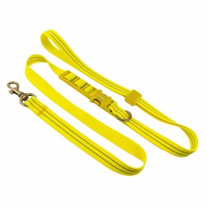 20mm Middle Reflective Hands Free Dog Leash Yellow