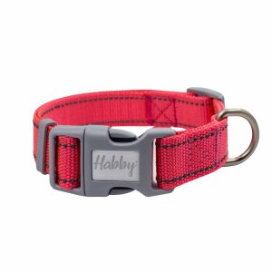 20mm Reflective Dog Collar Pink