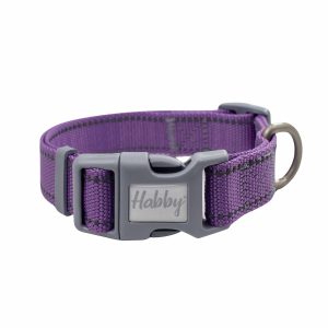 20mm Reflective Dog Collar Purple