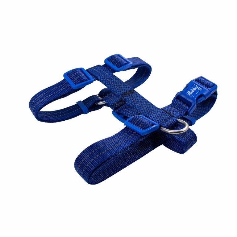20mm Reflective Dog Harness Dark Blue
