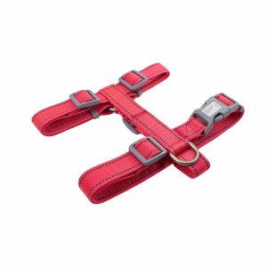 20mm Reflective Dog Harness Pink