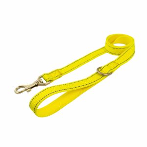20mm Side Reflective Dog Leash Yellow