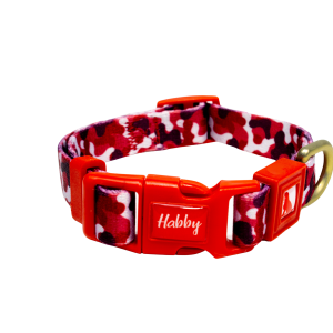 Red Camouflage Dog Collar