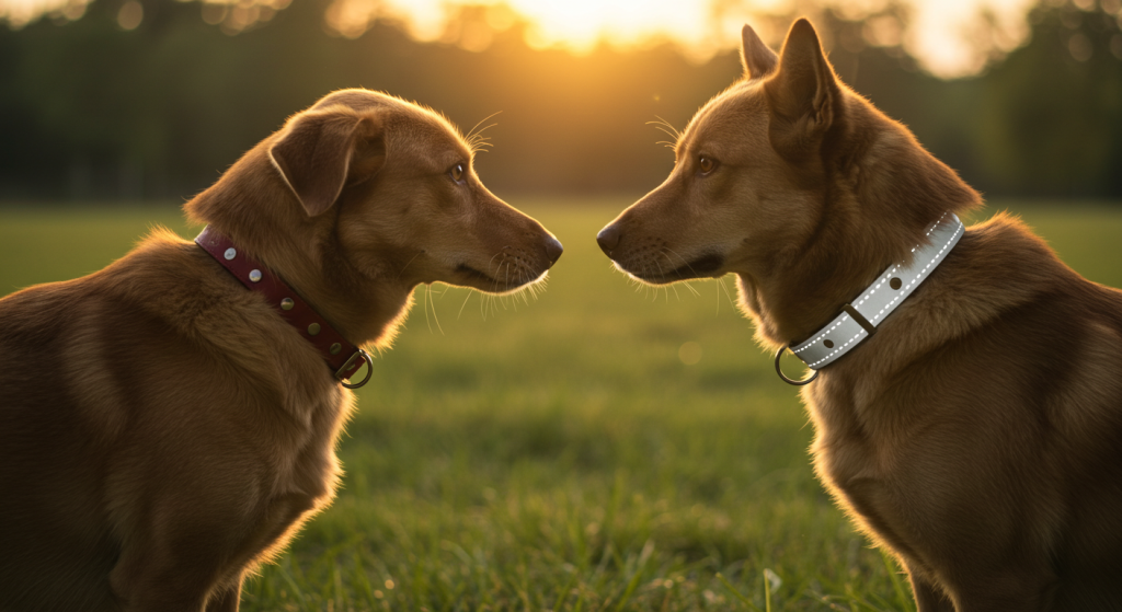 What is the difference between reflective and non-reflective collars?