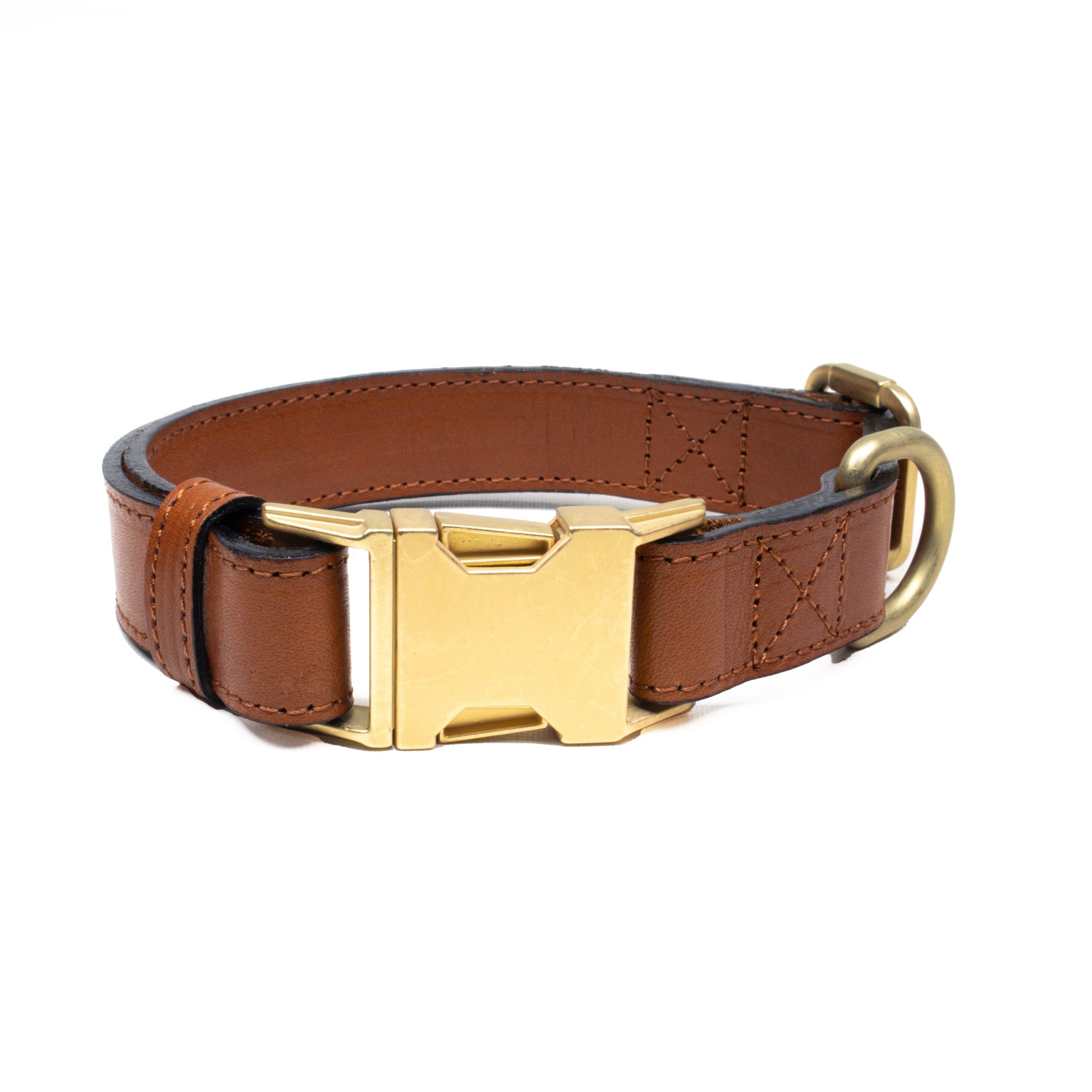 Brown Leather Dog Collar
