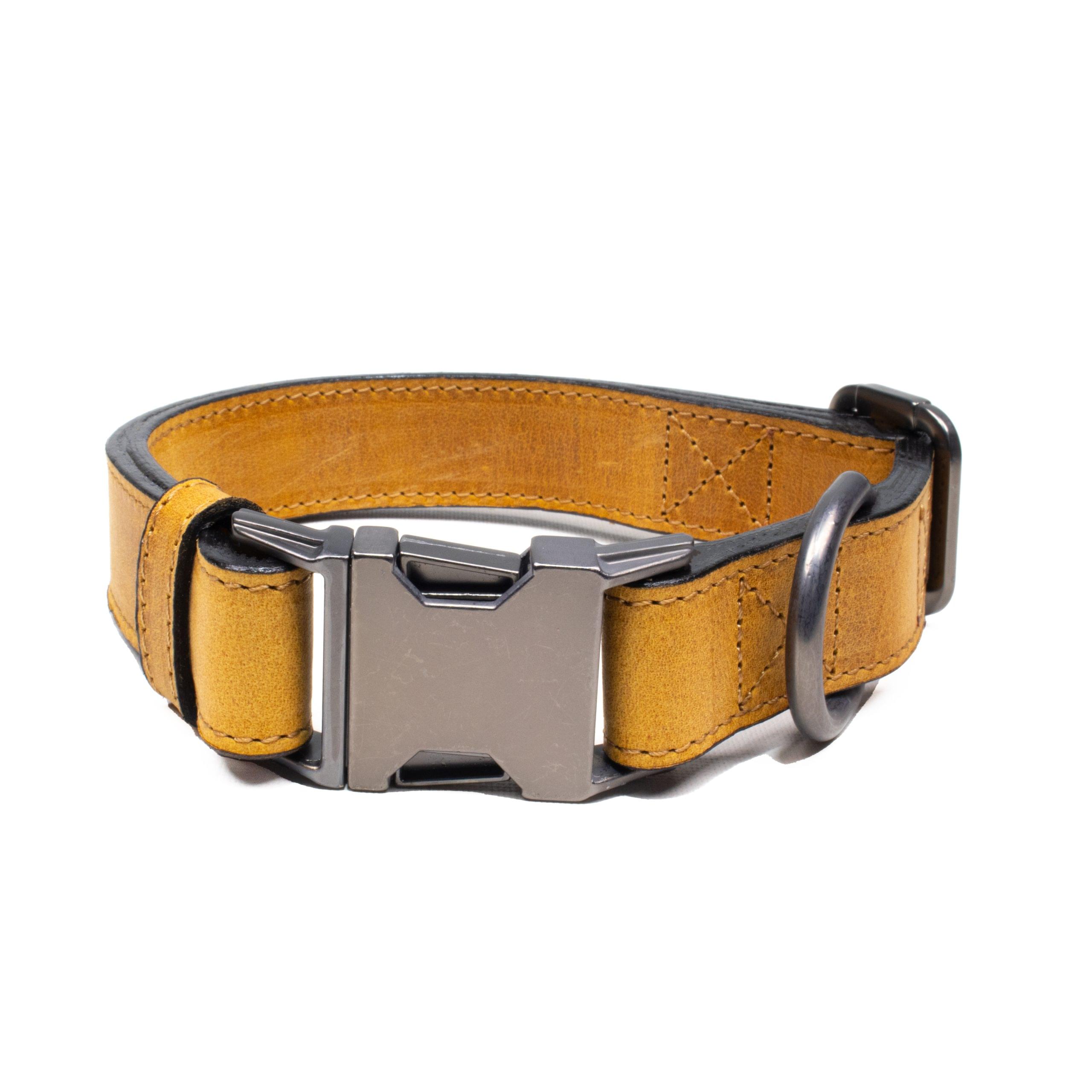 Tan Leather Dog Collar